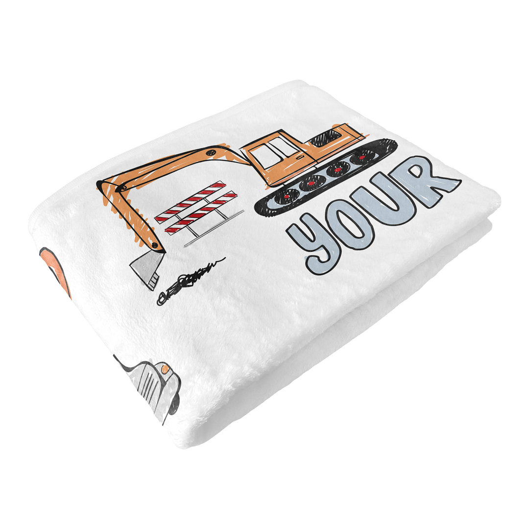 Construction Truck Fleece Baby Blanket Sweet Jojo Designs