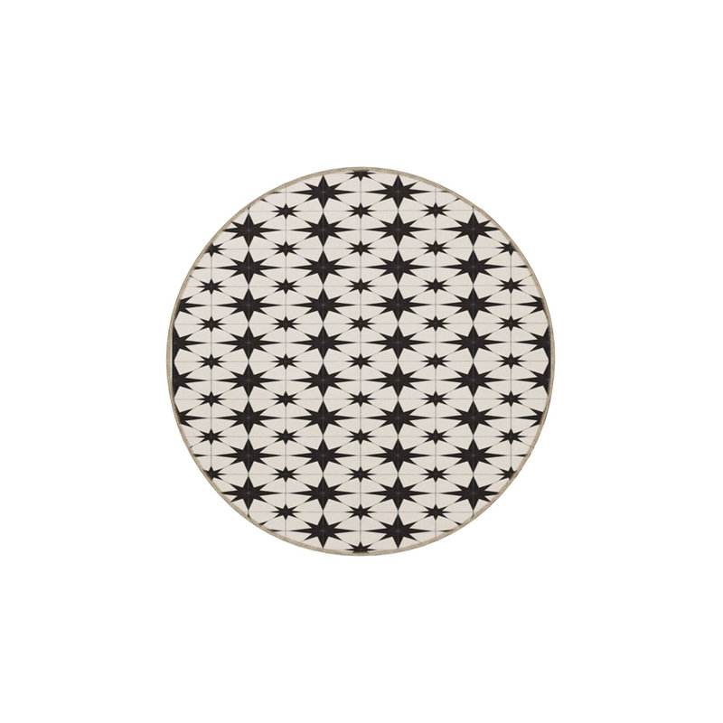 Tapis lavable à motif étoilé Starry, Sous-tapis carré 3 pi 3 po inclus