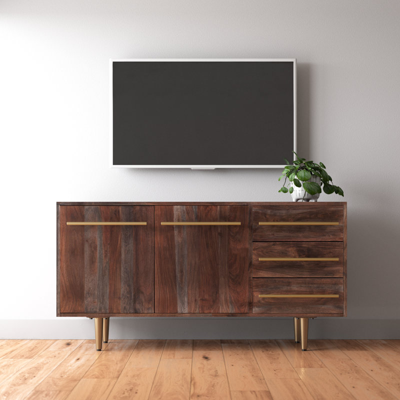 Santwan Mid Century 58'' 2 Door 3 Drawer Media Console