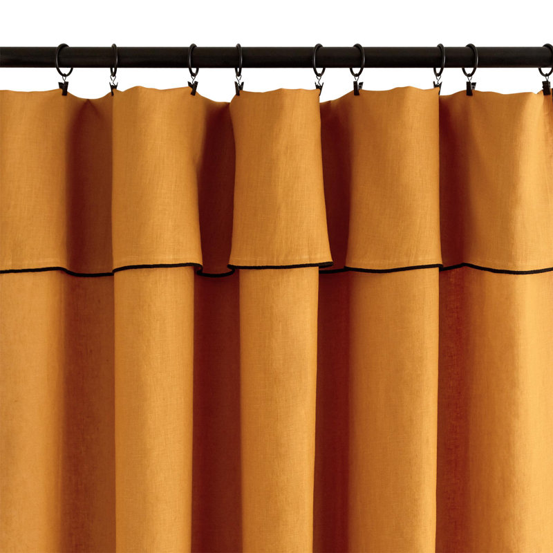 Dziedzic Panel Semi Sheer Single Curtain, 150 W x 280 D cm, Ochre