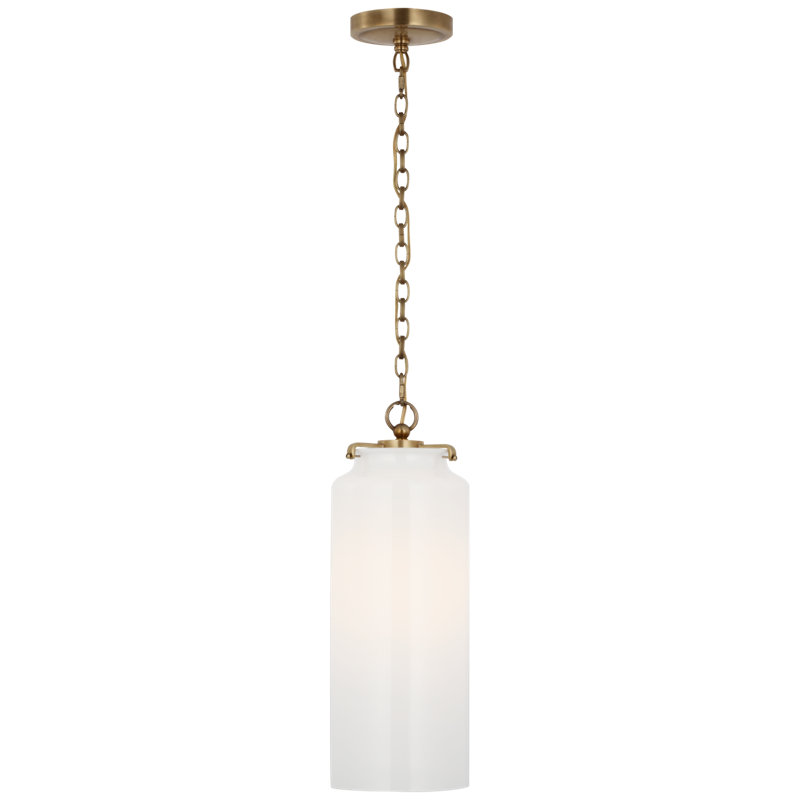 Katie 1 - Light Pendant, Hand-Rubbed Antique Brass, Clear