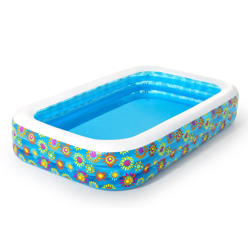 Rectangle Inflatable Pool H x W x L, 56cm H x 305cm W x 183cm L