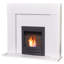 Adam 121cm W Pure White Bio-Ethanol Fireplace with 6000 BTU