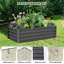 2 pots de jardin surélevés galvanisés gris 6 * 3 * 1FT avec base de sécurité en métal et gant de jardinage pour légumes et fleurs