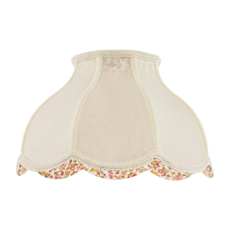 22cm H Fabric Drum Lamp Shade ( No Direct Attachment Method ) in White