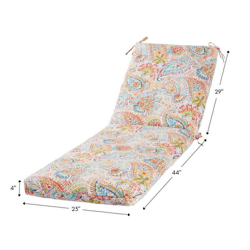 Outdoor Chaise Lounge Chair Cushion, Jamboree