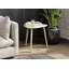 Table d'appoint. Table de bout salon. Table de chevet ou table de chevet. Petite table d'entrée avec base blanche-1464186122