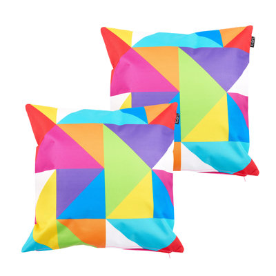 Geometric Print Indoor-Outdoor Cushion