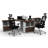 Ladesha 2 Person L-Shaped Synthetic Laminate Reception Desk with Filing Cabinet and Chair Set