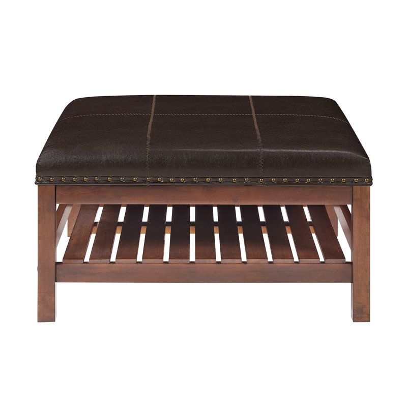 Table basse avec tablette de rangement Xzaveon, Espresso