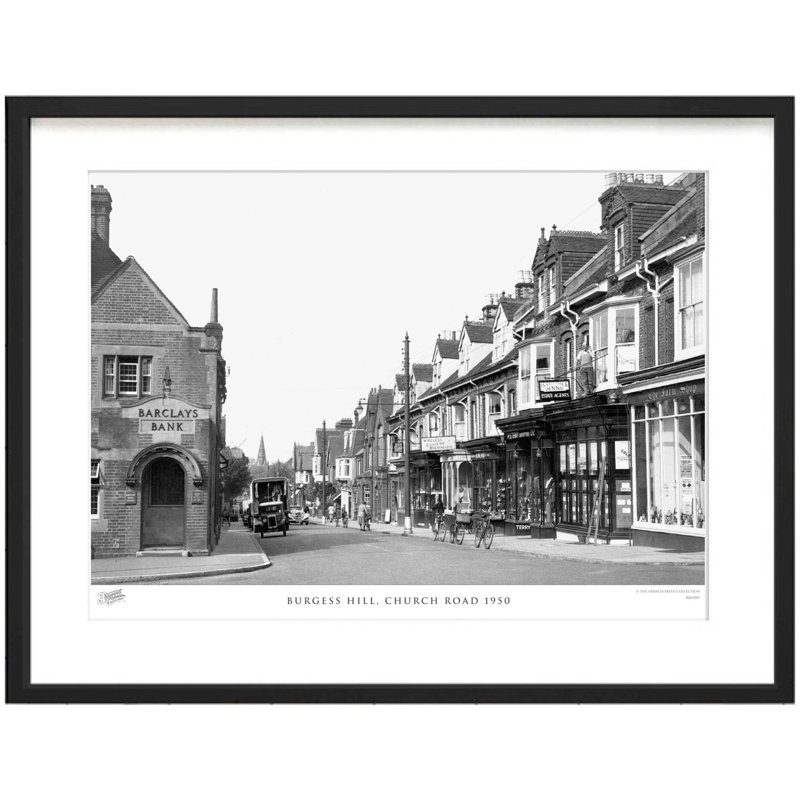 Burgess Hill, Church Road 1950 by Francis Frith - Single Picture Frame Print, 28cm H x 36cm W x 2.3cm D