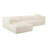 Tov Furniture Tarra Fluffy Oversized Cream Corduroy Modular LAF Sectional-93582132