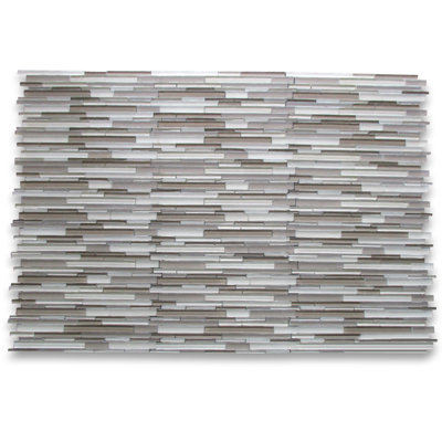 12" x 13" Marble Mosaic Linear Wall & Floor Tile