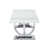 Plateau blanc / base argent