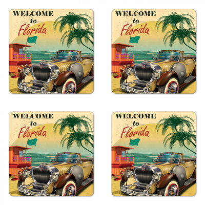 Square 4 Piece Coaster Set