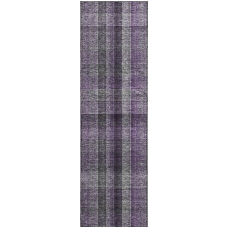 Premium Machine Washable Cerrito AMF548 Purple Rug, Runner 2'3" x 7'6"