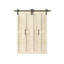 Plateau arqué assemblé de 84 po Porte de grange double pliante Knotty-111533202-111533196