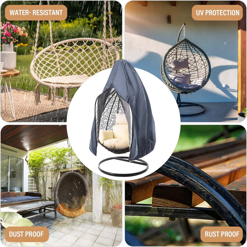 Ceceilia Outdoor Swing Seat Cover, Grey