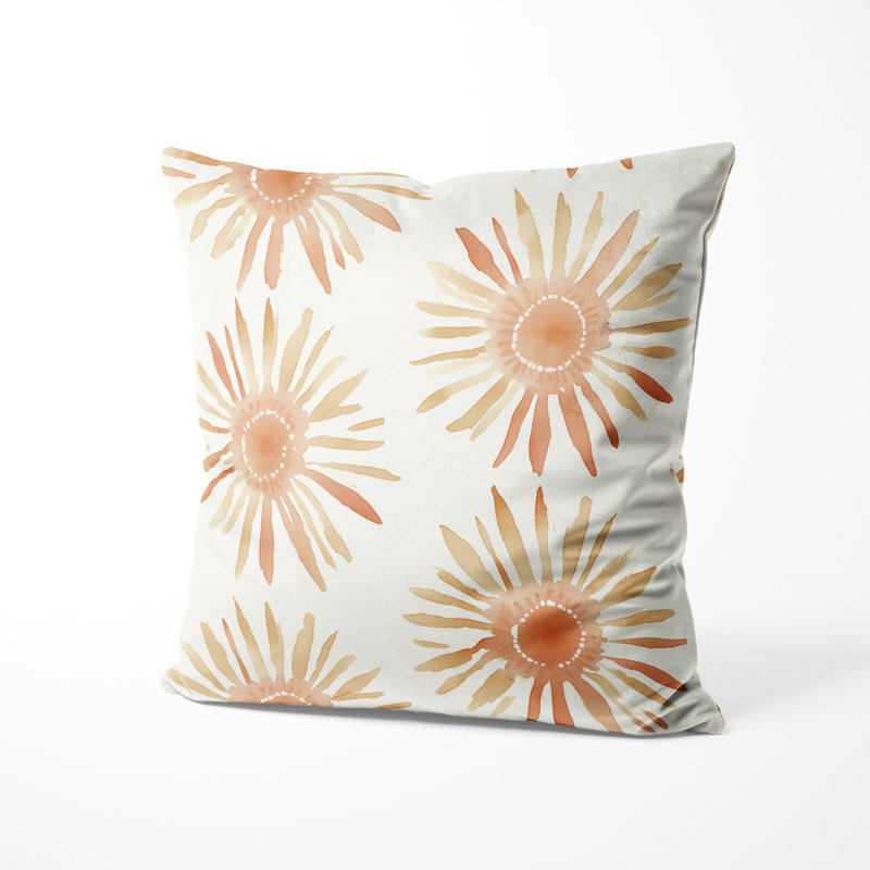 Coussin décoratif Starburst - coussin décoratif Boho Boho Sun, H 16 po x l 16 po