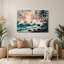 Art mural en métal beige côtier tropical du Pacifique-1281066276