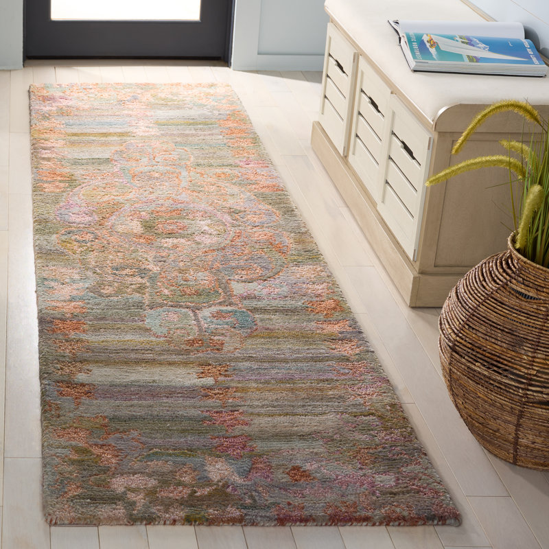 Tapis oriental performance touffeté à la main Marquee 105, Tapis de couloir 2 pi 3 po x 8 pi