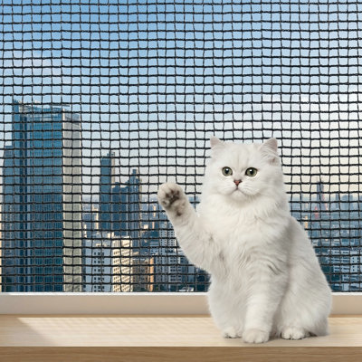 Anti-Fall Safety Net For Cats, No Steel Wire, Pet Balcony Screen, Catio Netting, Barrier For Apartment Balconies, Windows, Stairs, Decks & Patios, 10 X 20 Ft