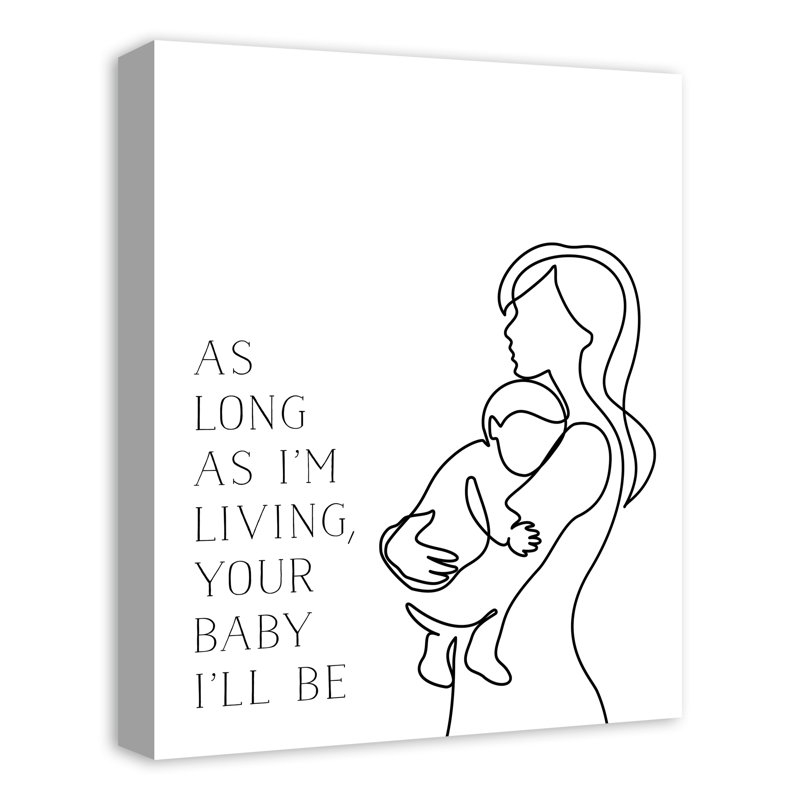 «My Baby You's Will Out Outline», impression rectangulaire sur toile