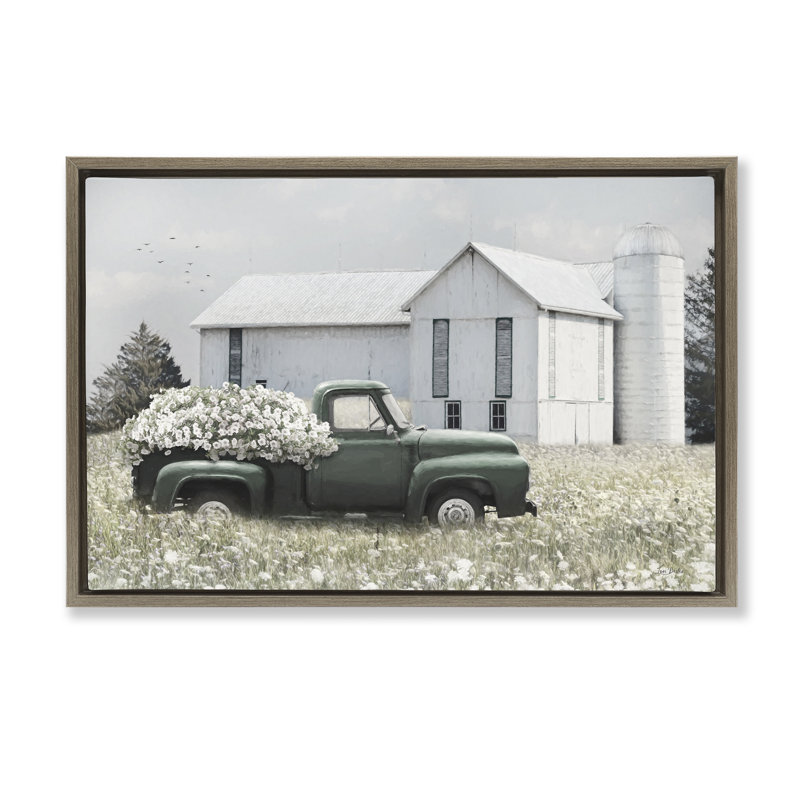 «Rustic Barn & Truck Floater» par Lori Deiter, Cadre flottant orme Montalcino, H 21 po x l 31 po