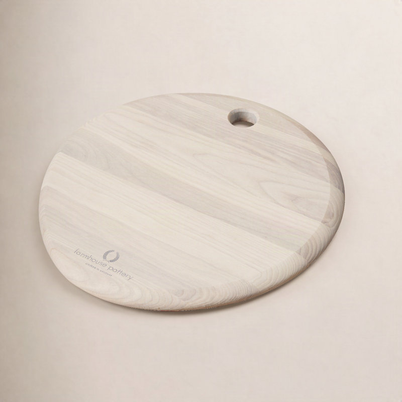 Wood Cheese Board, Medium: 12", White