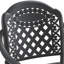 6 chaises de patio en fonte d'aluminium, coussins rouges à structure noire, moulage traditionnel pour des détails élégants, corrosion et résistance thermolaquées, siège confortable avec une conception large et empilable, toutes