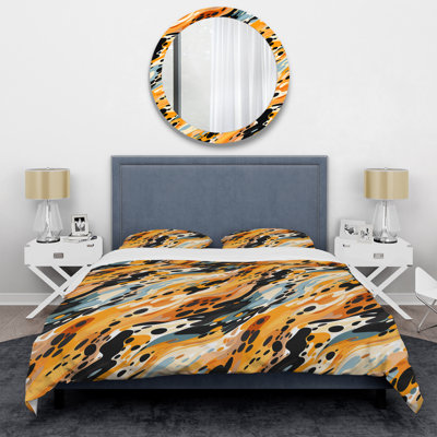 Ensemble de housse de couette multicolore artistique