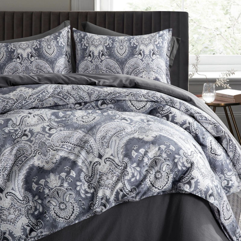 Venetian Damask Sateen Duvet Cover, Queen