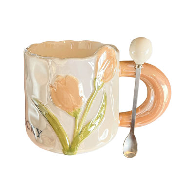 a Mug Cute Breakfast Mug Female High Beauty Home  Ceramic Cup  Couple Coffee Water Cup