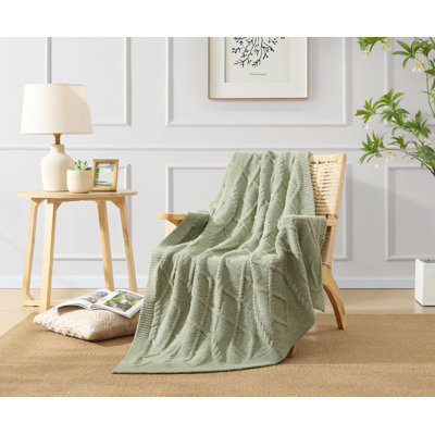 Feather Throw Blanket-Diamond pattern
