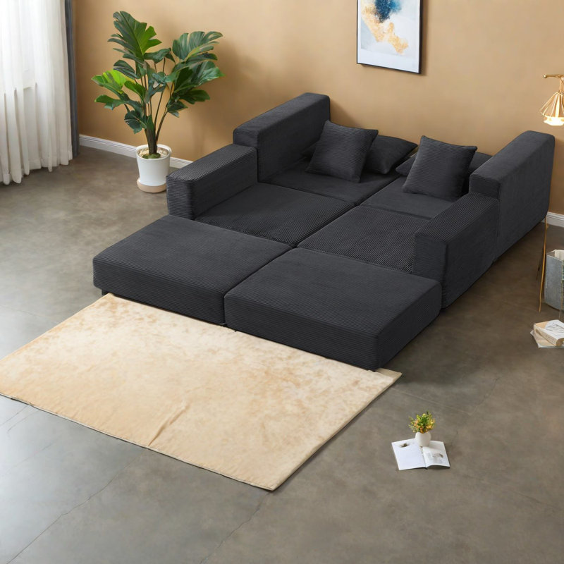 Cozy Modular Sofas, Foam Spring In Modern Style For Versatile Living