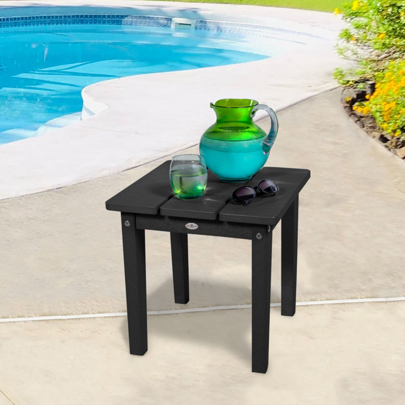 Middendorf Adirondack Outdoor Patio Table, Black Sand, 17" H x 17" W x 17" D