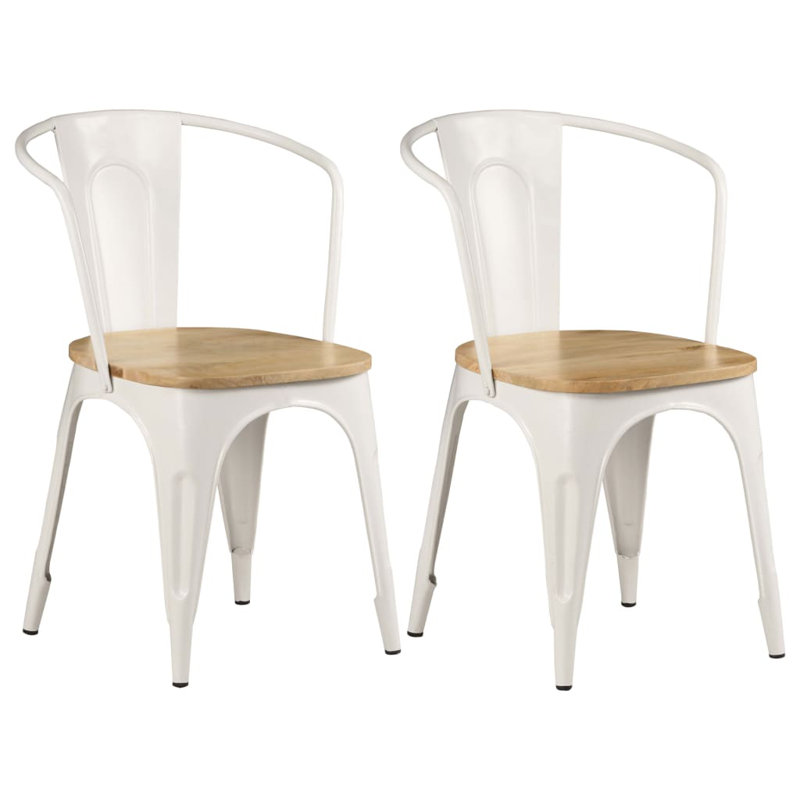 Oloran 46cm H Side Chair in White, White/Brown