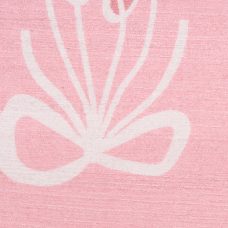 Arranjeet Machine Washable Pink Indoor Rug, Rectangle 3'5" x 5'