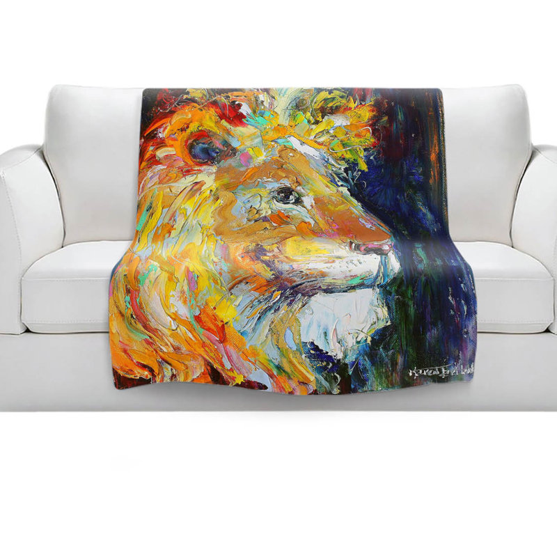 Couverture sherpa doux lion, l 51 po x L 60 po