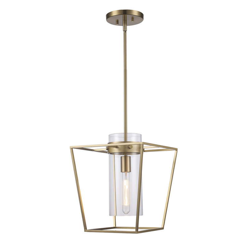 1-Light Single Mini Pendant, Antique Gold , 50.6" H x 12" W x 12" D