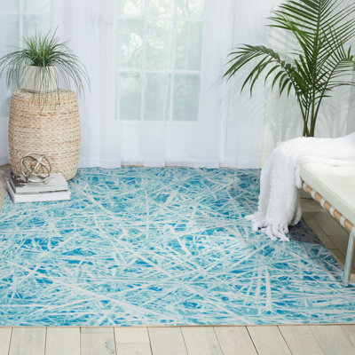 Adamov Marine Blue Indoor/Outdoor Area Rug