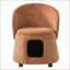 Fauteuil orange pour animaux avec coin caché, tabouret convertible, rangement et capacité de charge de 220 lb-131279298