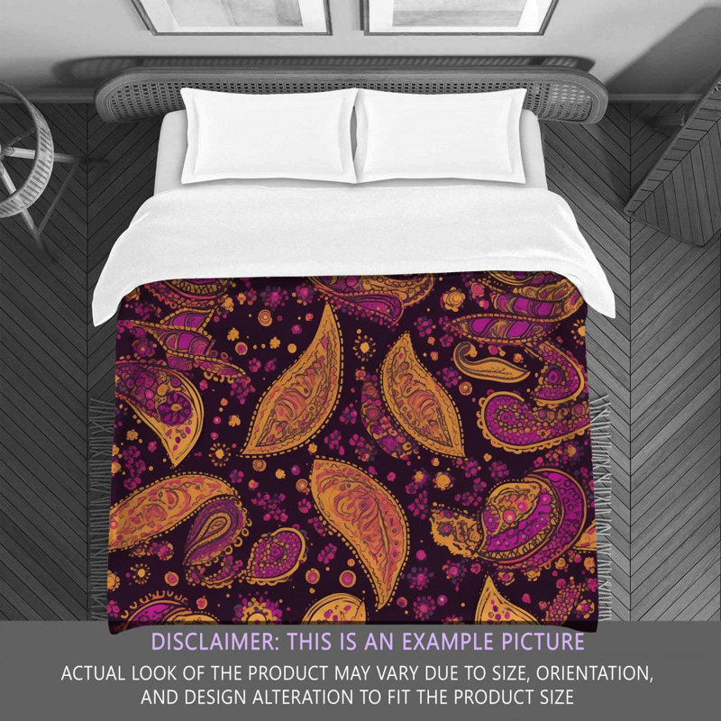 Polyester Paisley Comforter, Twin Extra Long Comforter