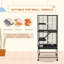 Ferret Cage 136cm Rolling Small Animal Cage with 3 Doors Storage Shelf