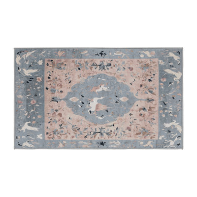 Tapis gris lavable à la machine