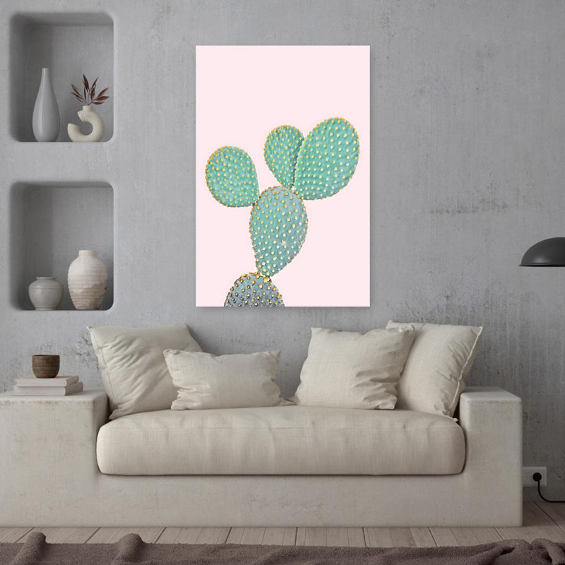 Art mural abstrait rose, 36" H x 24" W