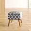 Elwyn 50cm Wide Rectangle Geometric Footstool Ottoman