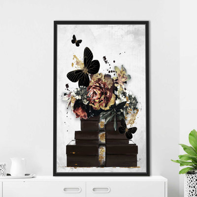 Antique Floral Gift Box (Vertical) par By Jodi - impression