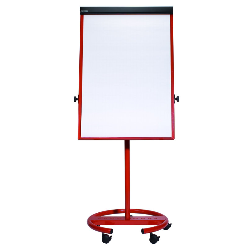 Office Flipchart with Round Base, Red
