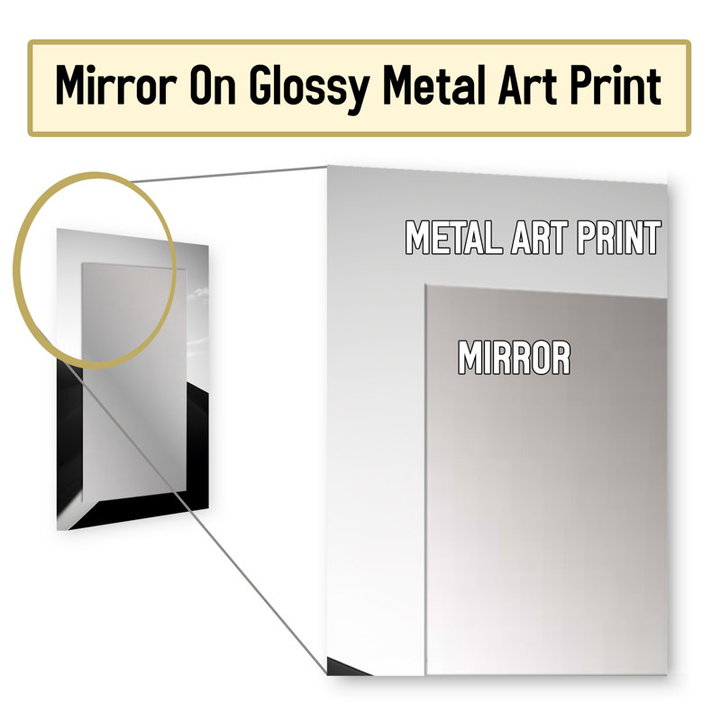 Saharas Silence, photographie II - miroir décoratif du désert, miroir mural global, impression d'art en métal, 32 po x 24 po